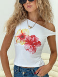 Edwardi Hibiscus Top White
